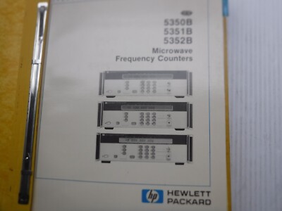 Hewlett Packard 5350B 5351B 5352B Microwave Manuals 05350-90025 / 05350-90021