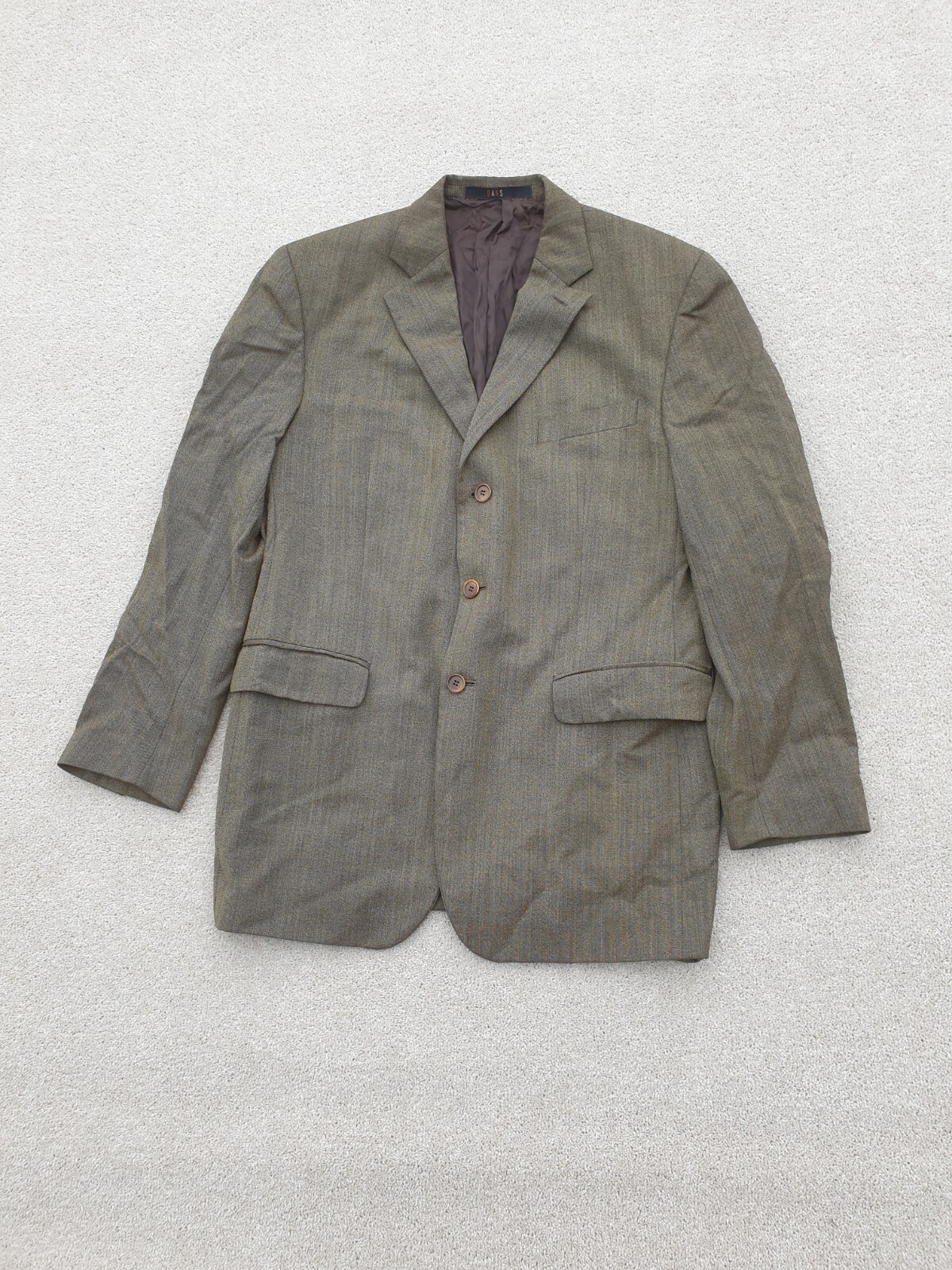 DAKS Jermyn Street Mens Jacket Size 40” R 100 Virgin Wool Blazer Brown
