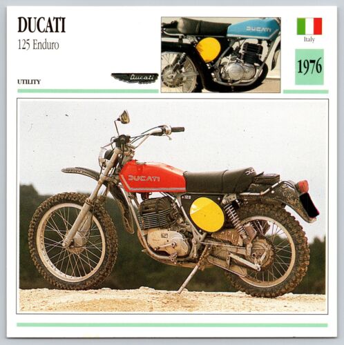Ducati 125 Enduro Utility 1976 Italy Edito Service Atlas Motorcycle Card - Picture 1 of 2
