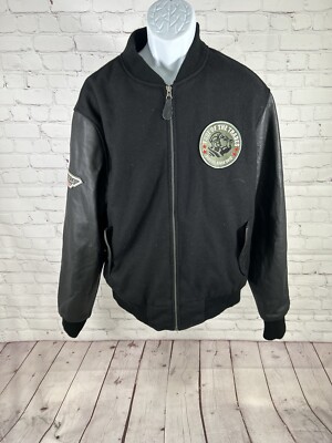 Titan Strong Black Wool Shell Leather Sleeves Inner Lined