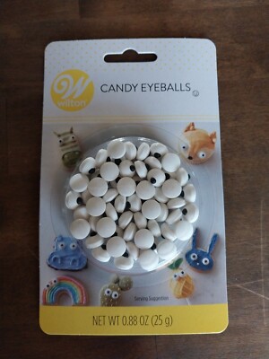 Sealed! Wilton Mini Candy Eyeballs Eyes Cupcakes Cakes Cookies Baking Valentine