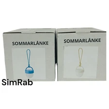 Ikea SOMMARLANKE LED Pendant Lamp, 3 7/8", Battery Operated, Outdoor, Choose