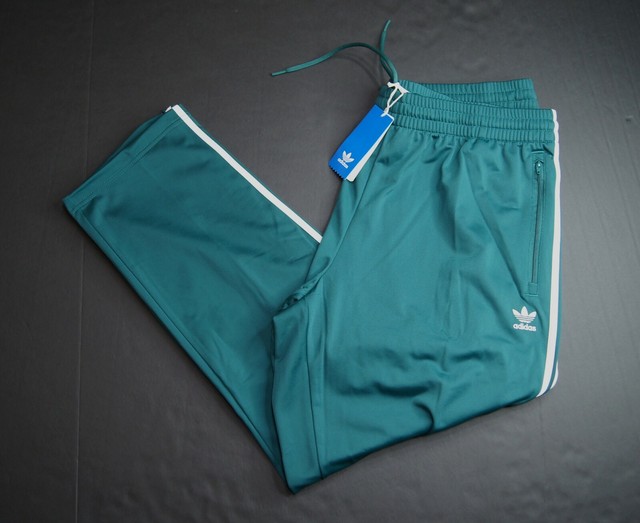 adidas neon green and black snap track pants