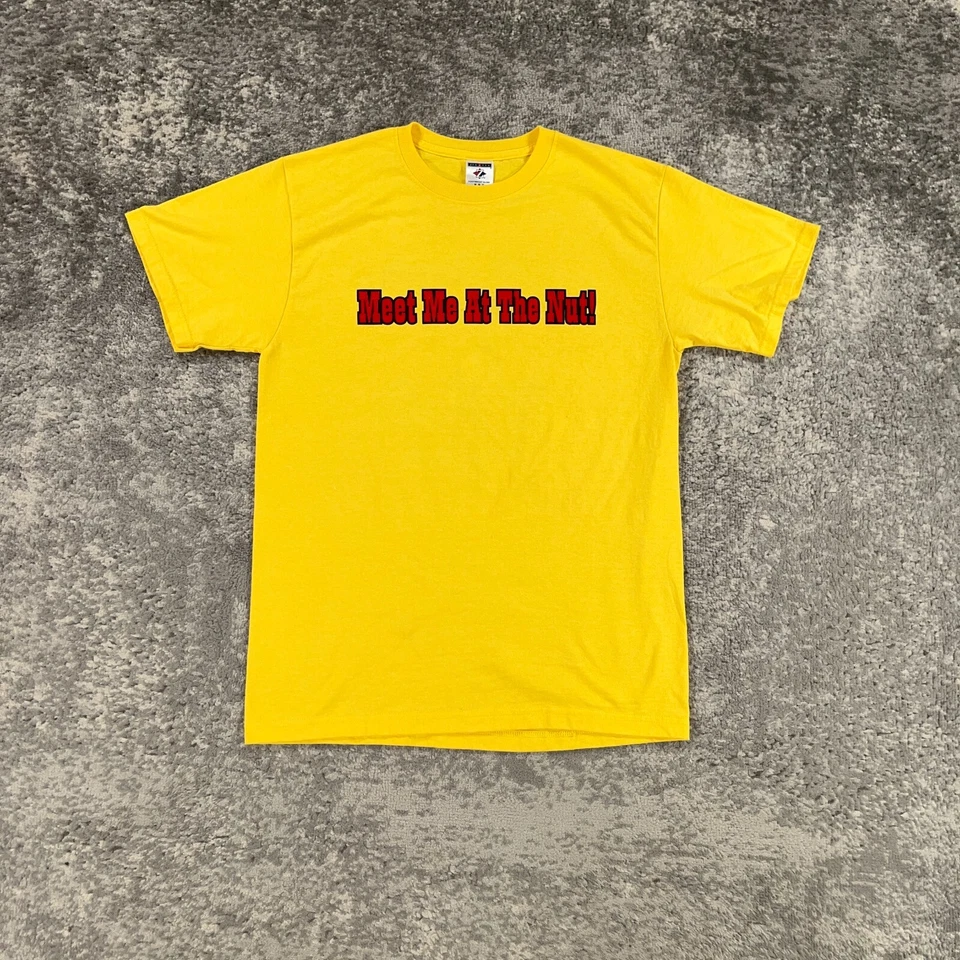 Vintage Texas Cafe Shirt Mens Medium Yellow Cowboy Prospector Graphic 90s Funny - Image 2 of 4