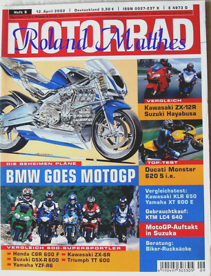 MOTORRAD 9-02+KAWASAKI ZX+SUZUKI HAYABUSA+DUCATI 620+YAMAHA XT 600+HONDA CBR 600