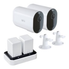 Arlo Pro 5S XL 2 Camera Wireless 2K Add On Spotlight Security Kit with Charger