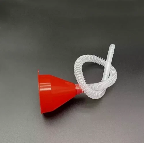 2x Long Flexible Plastic Funnel Transmission Filler Gas With Oil Hose Tube USA