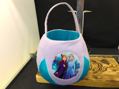 Disney's Frozen ELSA & ANNA Princess Plush Easter Egg Basket Treat Bucket USED