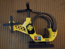 2011 KidKraft Black Yellow Fire Rescue Helicopter Wood Plastic. Pre-owned