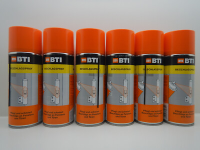 6x BTI Beschlagspray Spraydose Wartungspray Fensterspray Beschlag winterfest