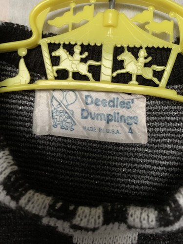 Vintage~ DEEDLES' DUMPLINGS ~Toddler Sweater ~sz 4- SCOTTIE DOGS - Picture 4 of 9