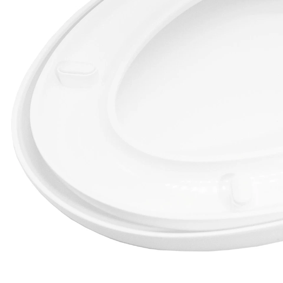 Sedile Wc Copri Water Frizionato Tavoletta Vaso Universale Bianco Polipropilene - Immagine 3 di 4