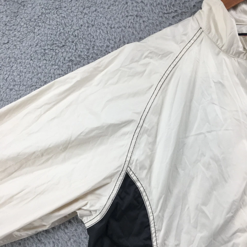 Sun Mountain Windbreaker Zip Up Jacket Mens L Beige Long Sleeve Mock Neck Pocket - Image 4 of 4