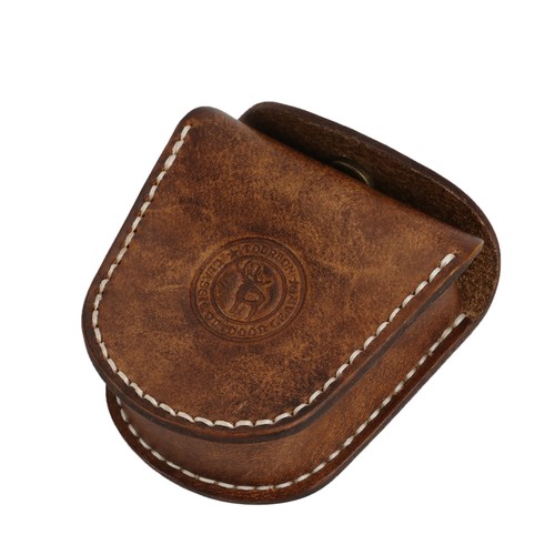 TOURBON .22LR .38 .45 Ammunition Holder Leather Ammo Shells Belt Pouch Shooting - Picture 2 of 12