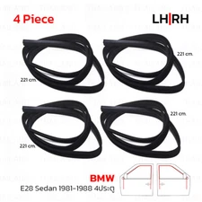 4x Window Glass Run Channel Seal Rubber For BMW E28 518I 524D Sedan 1981 - 1988