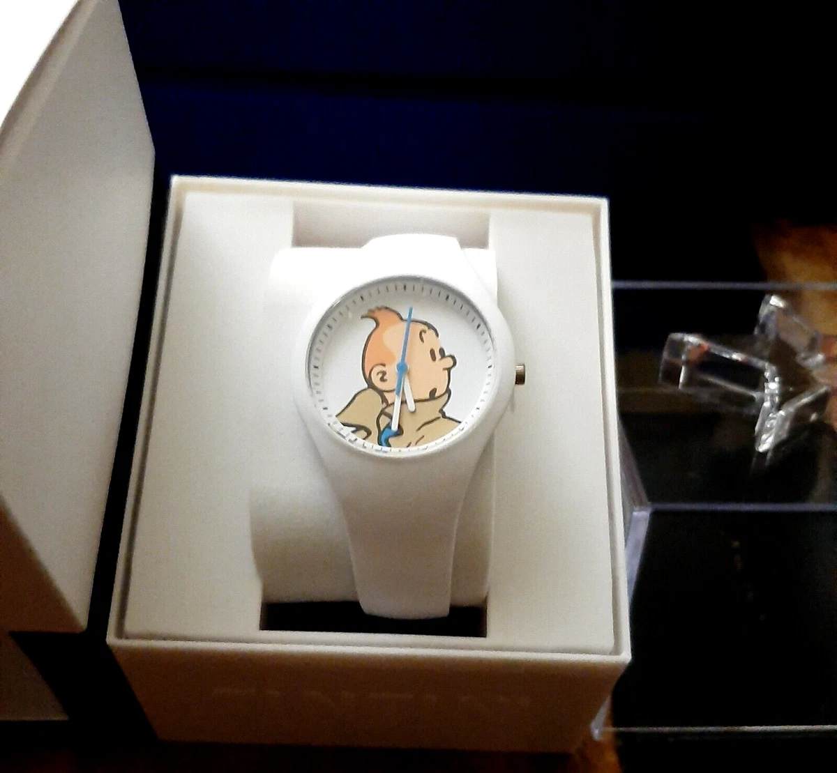 Moulinsart-Montre Tintin imper- En coffret, complète des justificatifs, NEUVE
