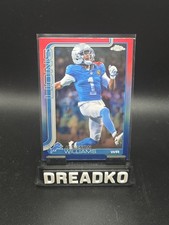 2025 Topps Chrome Football Red White Blue Jameson Williams Lions New Detroit