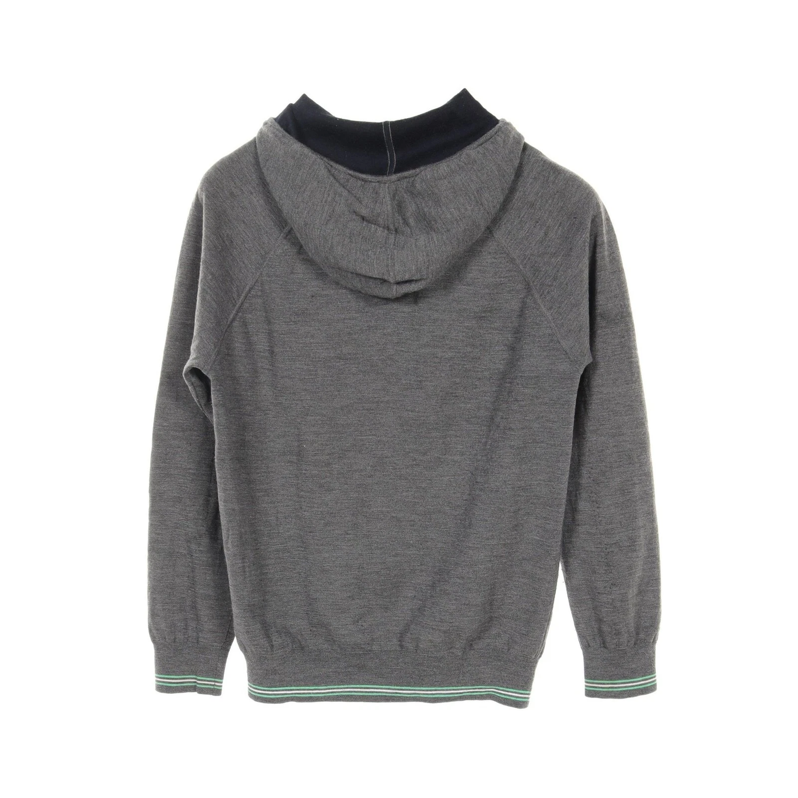 HERMÈS 【Tops】HERMES felpa con cappuccio zip lana cashmere grigio Hermes buona dal Giappone usata