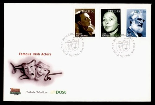 DR WHO 1999 IRELAND FDC FAMOUC IRISH ACTOR COMBO M77310