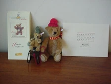 STEIFF CHRISTMAS SNOW RIDE TEDDYS 2002 LIMITED EDITION 3000/2855 EAN 037979