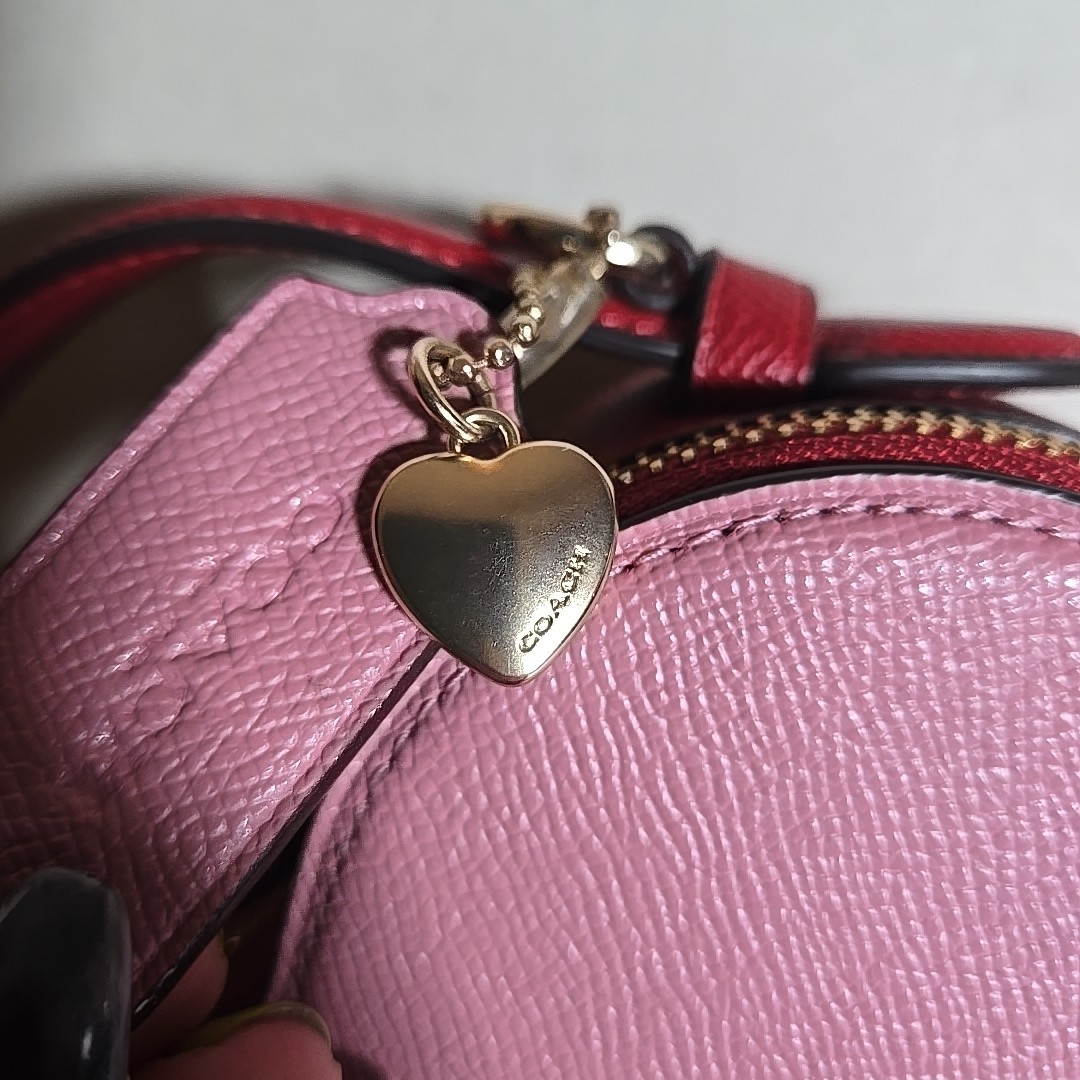 Coach Heart Valentines Colorblock Pink Crossbody Bag NEW (read) | eBay