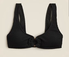 J.Crew Claudia O-ring scrunchie bikini top NWT Size S