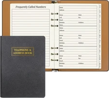 Refillable Address Book with Alphabetical Tabs, 600 Entry Spaces Large Print Con