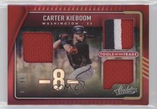 2022 Absolute Tools of the Trade 3 Swatch Spectrum Red 69/99 Carter Kieboom 10ou
