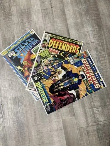 Vintage Marvel Comics Mixed Lot Of Three Comics Including Silver Surfer