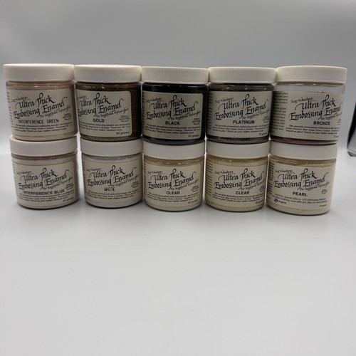 Suze Weinberg Ultra Thick Embossing Enamel UTEE Mixed Lot 10 Jars Metallic Clear