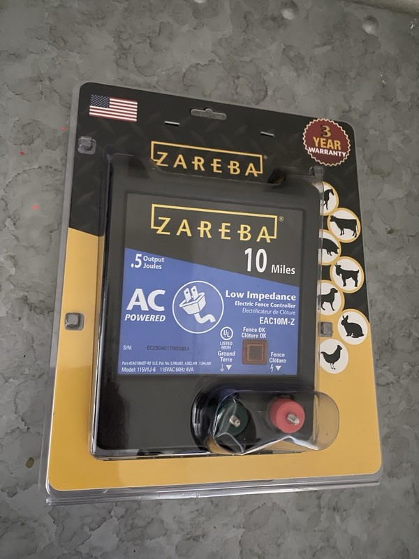 Zareba EAC10M-Z AC Powered Low Impedance Electric Fence Charger - 10 Mile New