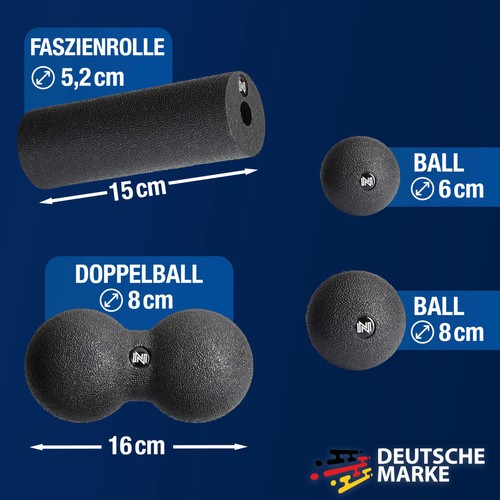Set fascia sportiva incl. rullo fascia, palla fascia, duoball & ebook PDF data... - Foto 2 di 7