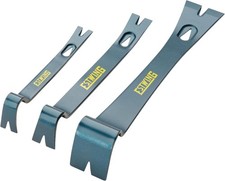 ESTWING 3-Piece Pry Bar Set - 5.5", 7.5" & 10" Nail Pullers with Wide, Thin Blad