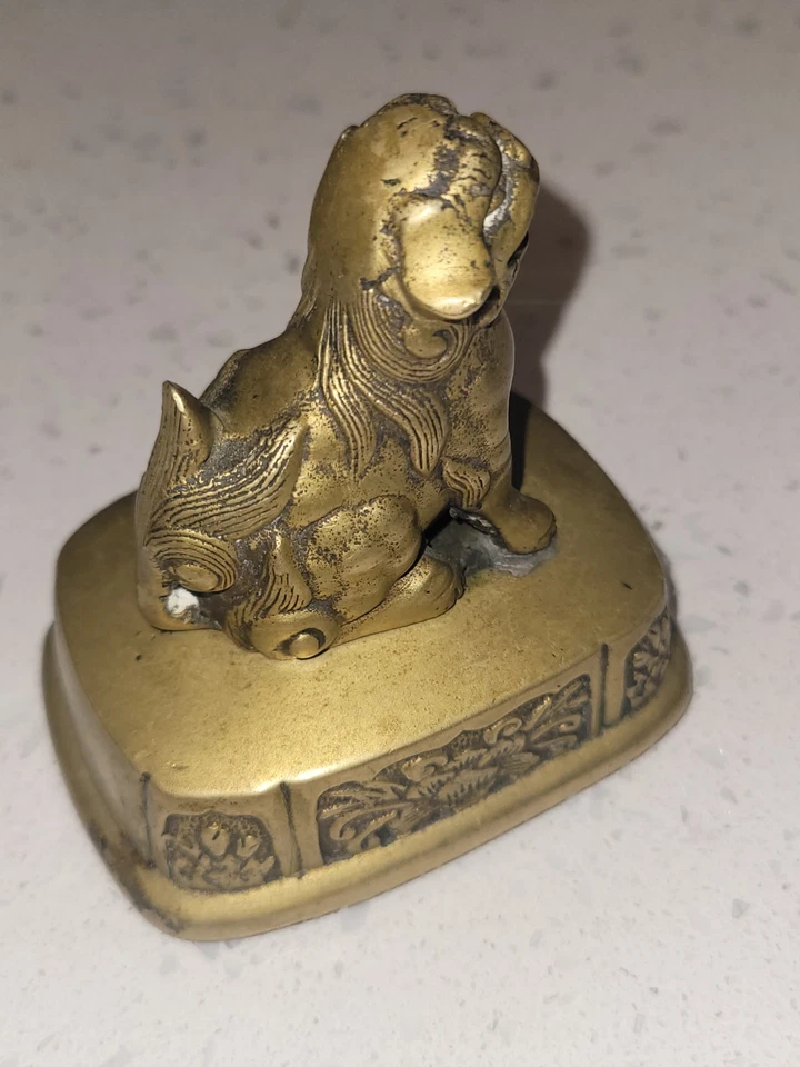 Quemador de incienso de bronce japonés o chino vintage Foto 4 de 4