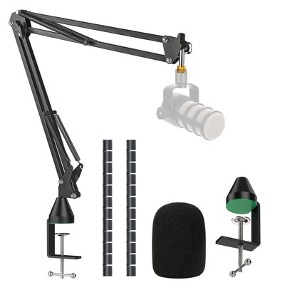 Rode Podmic Stand with Pop Filter - Microphone Boom Arm with Foam Windscreen