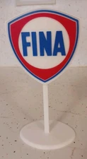 Fina Gasoline Gas Oil Miniature 3d Printed Sign. 6" Tall.