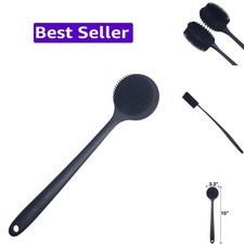 Back Scrubber for Shower Soft Silicone Bath Body Brush with Long Handle