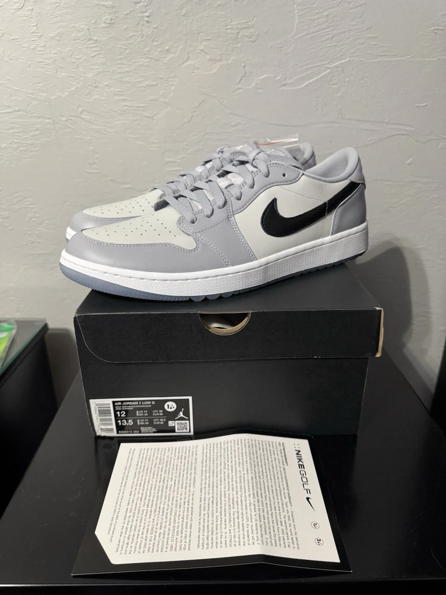 シューズ(男性用) AIR JORDAN 1 LOW G WOLF GREY 28.5 Nike Air Jordan 1 Low G Spiked Golf Shoes Wolf Grey/Wolf Grey