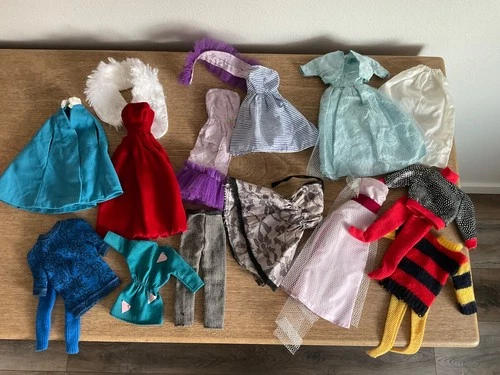 Vintage Barbie Doll Clothes Lot 1960s Mommy Made + 80s Mixed Pieces No Tags