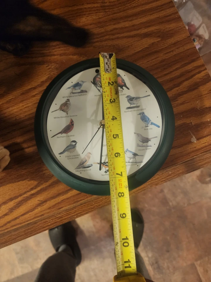 Reloj Vintage El Pájaro Cantor Original, Probado Y Funciona Cuarzo 8" Foto 4 de 4