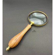 Style Magnifying Glass: Brass Wood Reading Lens