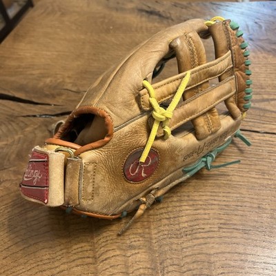 Vintage Rawlings RBG12 Rickey Henderson Softball Size  Leather  Glove  RHT