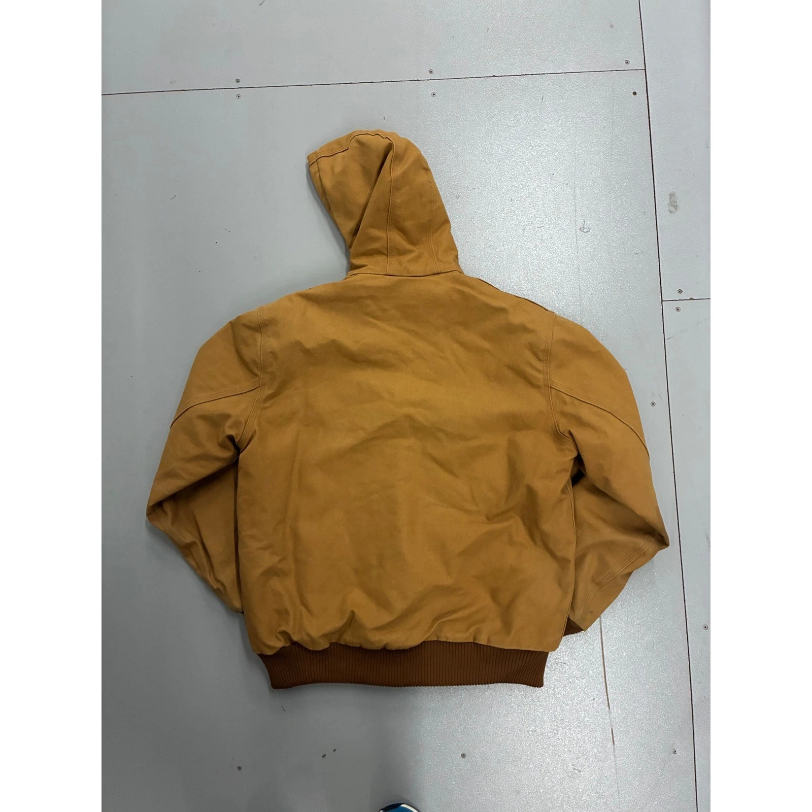 Carhartt J140 Loose Fit Duck Active Jacket Brown Quilted Flannel Lined Medium - product detail image 2