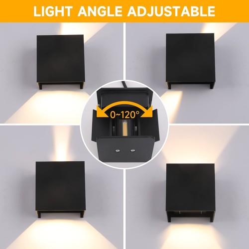 4er Pack LED Außen Wandhalterung Leuchten Außen/Innen, Quadratisch Modern Wand Sc... - Bild 2 von 7