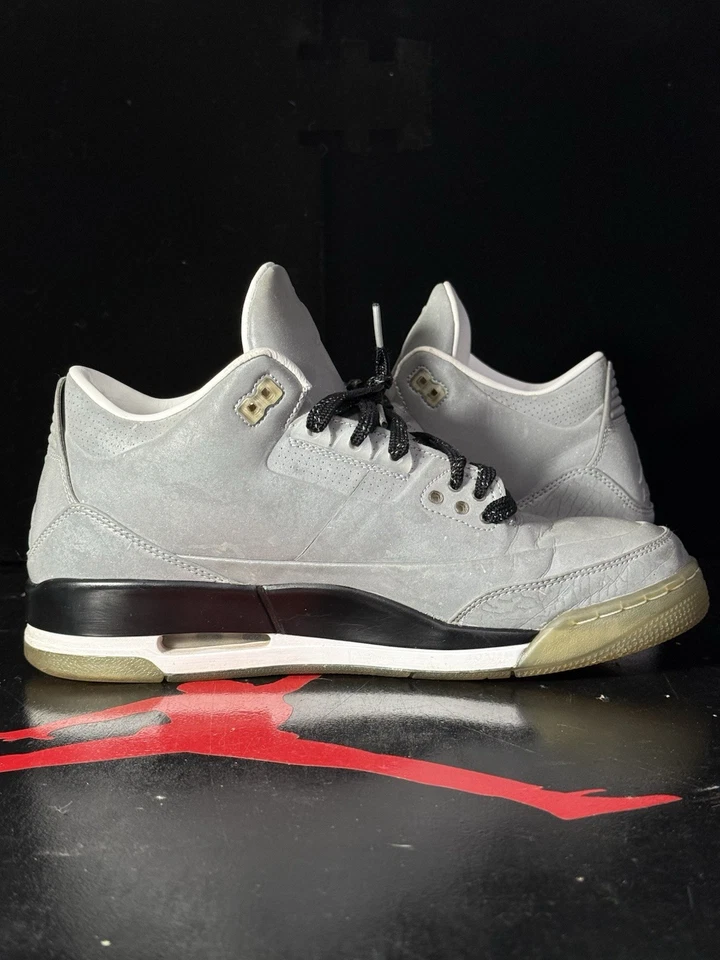 Air Jordan 3 5Lab3 Reflective Silver Size 10 - Image 3 of 4