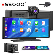 10.26" Touch Screen Wireless Apple Carplay Android Auto Portable Car Stereo Dash