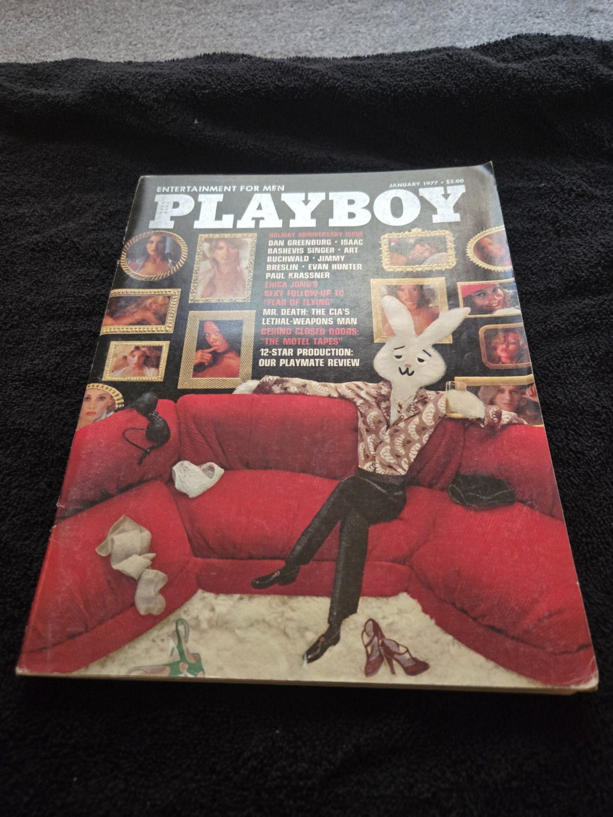 1977 January Playboy W/ Intact Centerfold - Good Condition