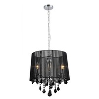 Chrom Schwarz Glamour Klassisch HäNgelampe Pendelleuchte 3X40W/E14 40X100 [Cm]