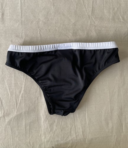 Emporio Armani men’s swim brief Beachwear Black White Logo 46 US XS SEXY - Picture 2 of 4