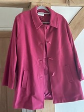 Eastex ~ Ladies Quality Raspberry Wool Cashmere Blend Lined Coat Uk 20